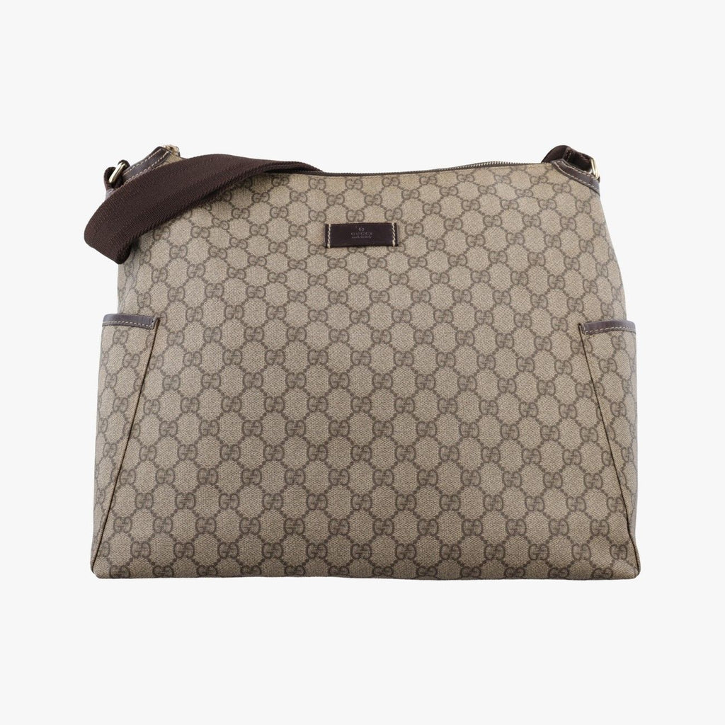 Gucci GG Plus Supreme Khaki Canvas Tote