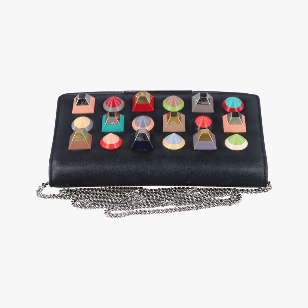 Fendi Monster Star Eyes Tube Black Multicolor Leather Shoulder — view 8