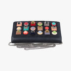 Fendi Monster Star Eyes Tube Black Multicolor Leather Shoulder — view 8