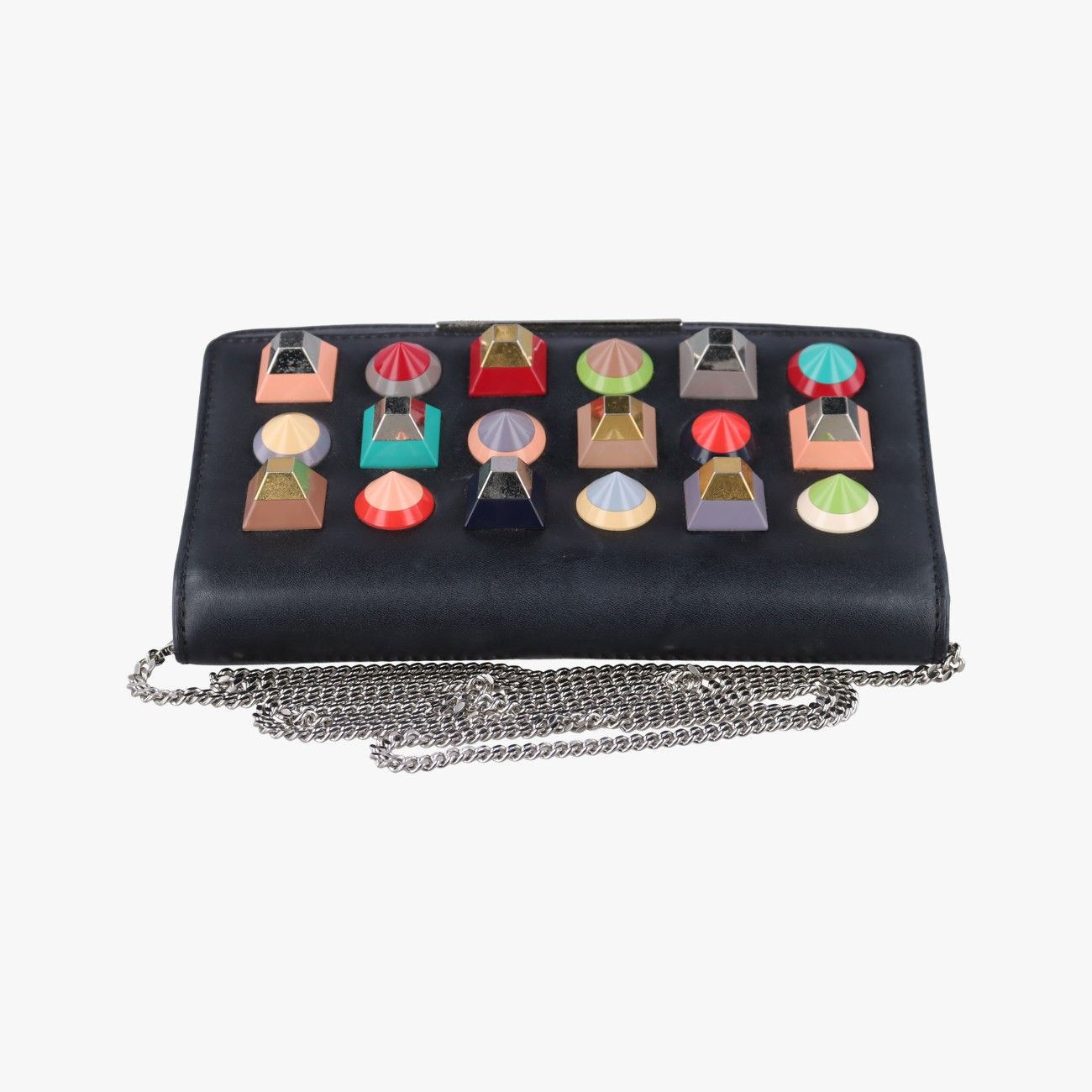 Fendi Monster Star Eyes Tube Black Multicolor Leather Shoulder — view 8