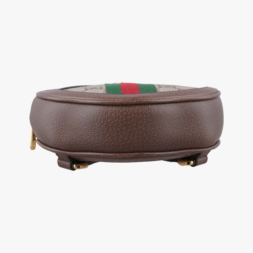 Gucci Ophidia Brown Beige Multi Canvas Leather Backpack — view 3