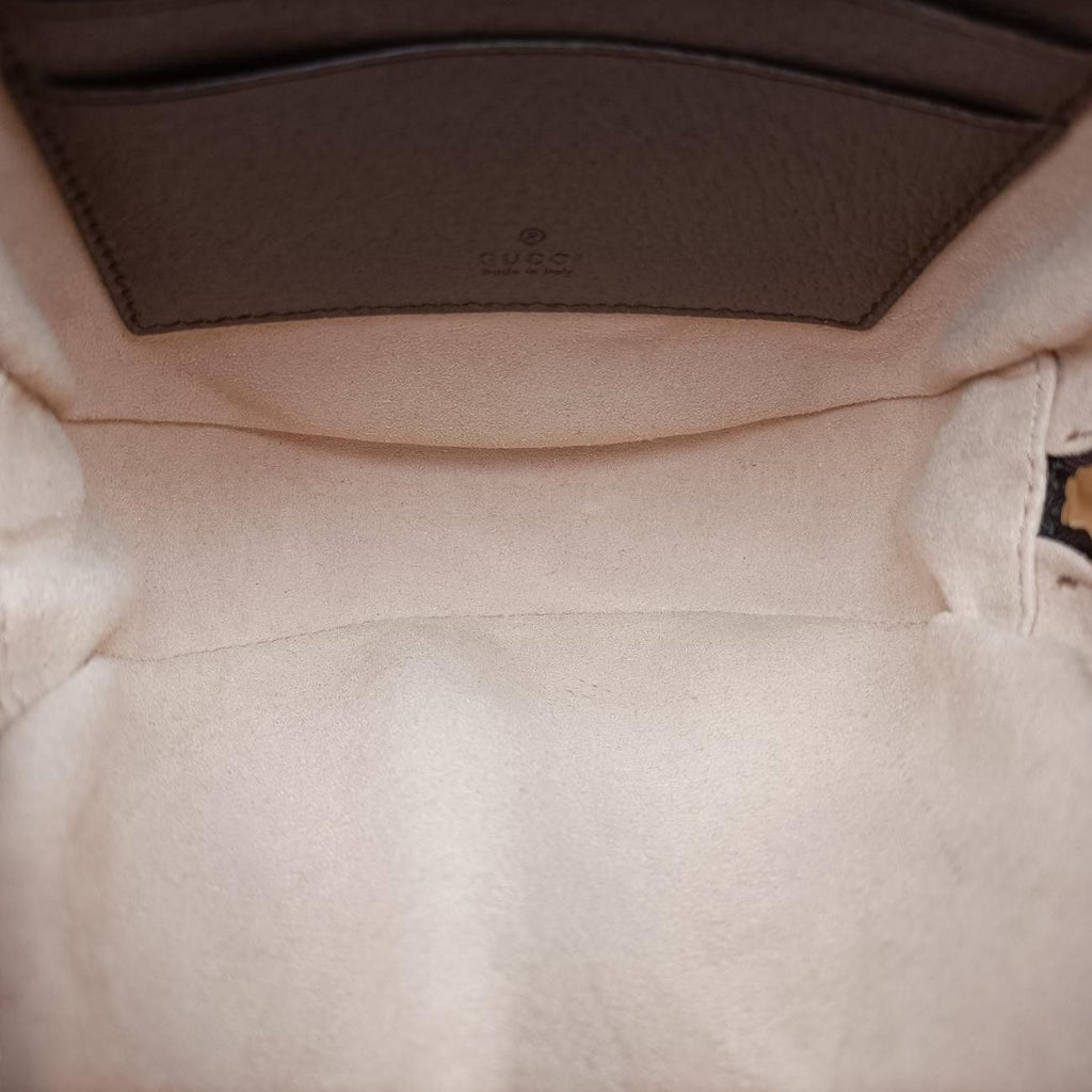 Gucci Ophidia Brown Beige Multi Canvas Leather Backpack — view 9