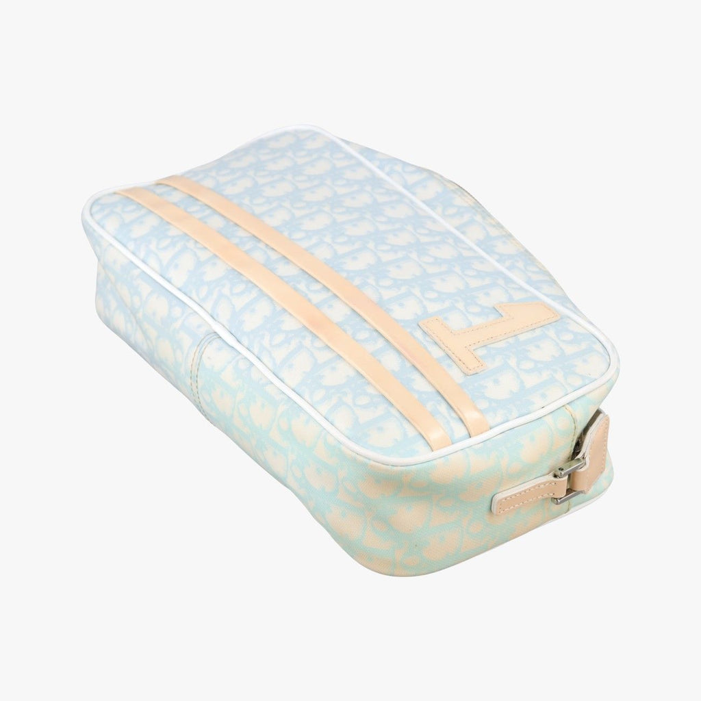 Dior Trotter Blue Canvas BO Shoulder — view 4