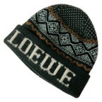 Loewe Knit Hat Green Blue Multi Wool