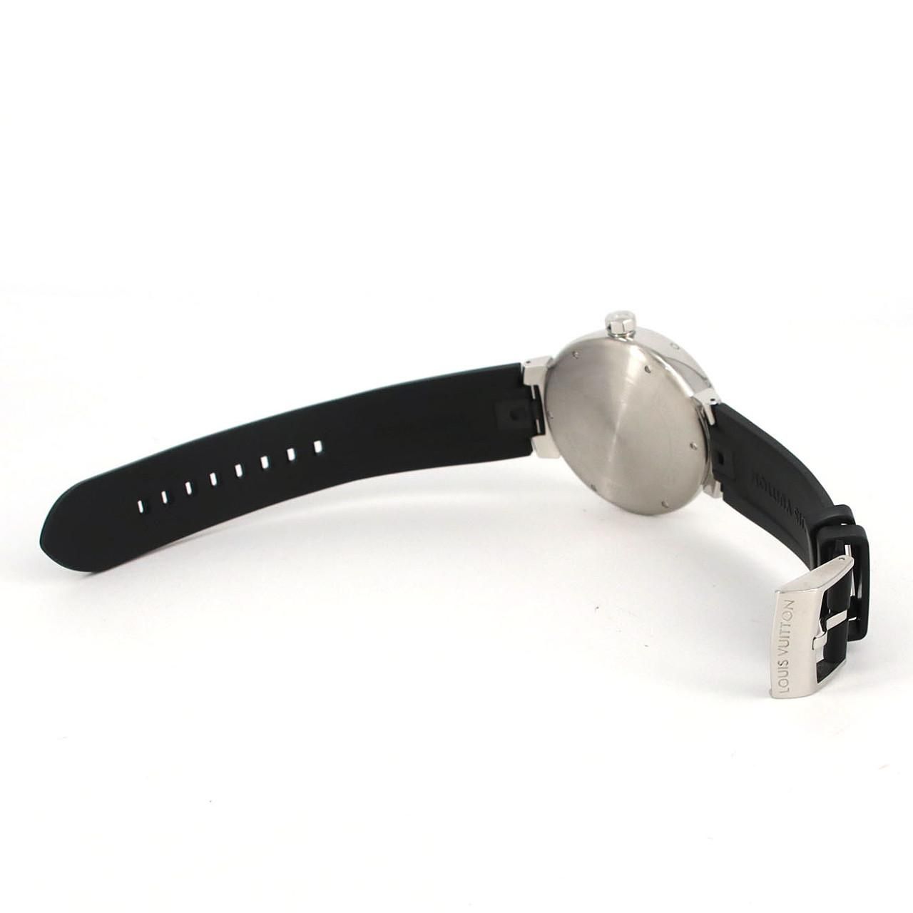 Louis Vuitton Tambour Damier Graphite SS Quartz Watch — view 7