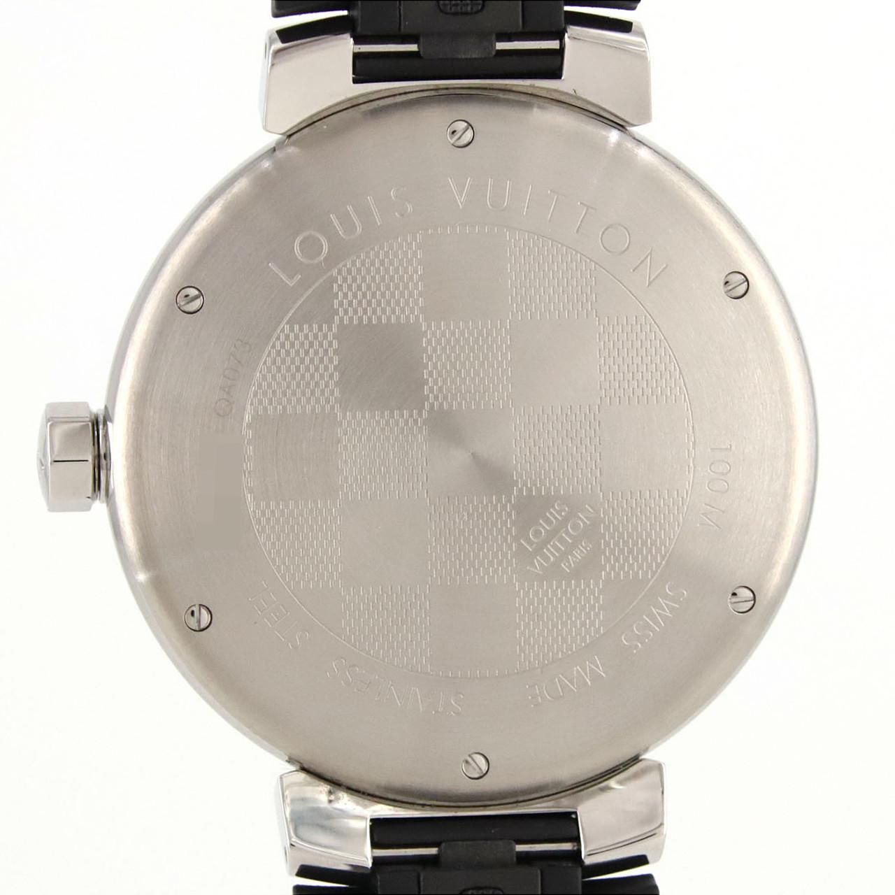 Louis Vuitton Tambour Damier Graphite SS Quartz Watch — view 6