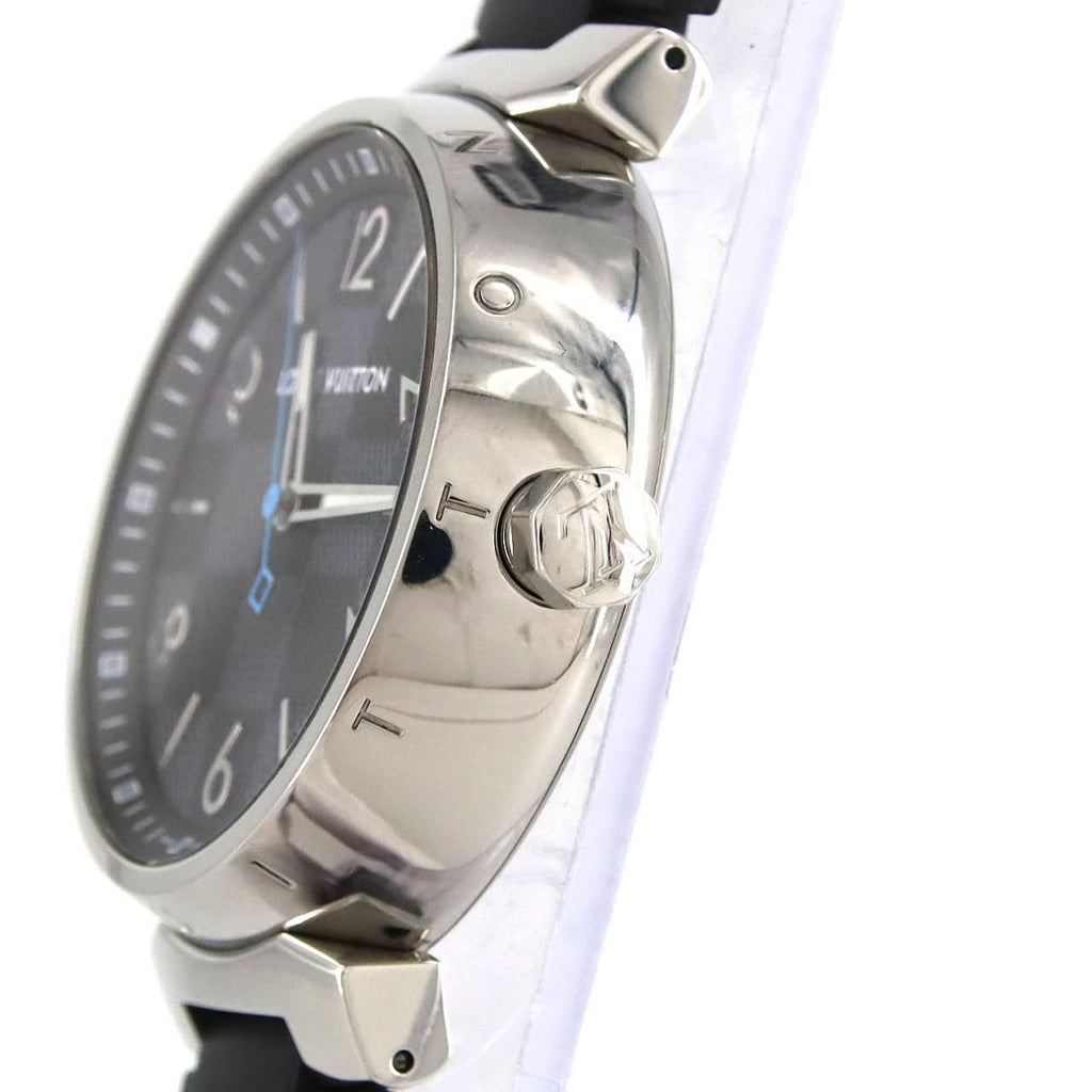 Louis Vuitton Tambour Damier Graphite SS Quartz Watch — view 3