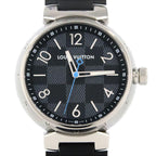 Louis Vuitton Tambour Damier Graphite SS Quartz Watch