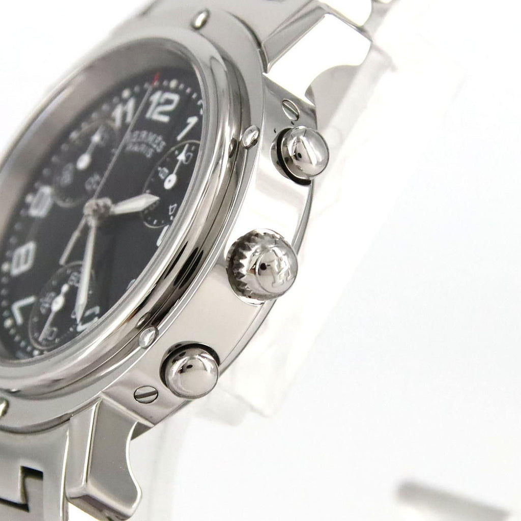 Hermes Clipper Chronograph SS Quartz Watch — view 4