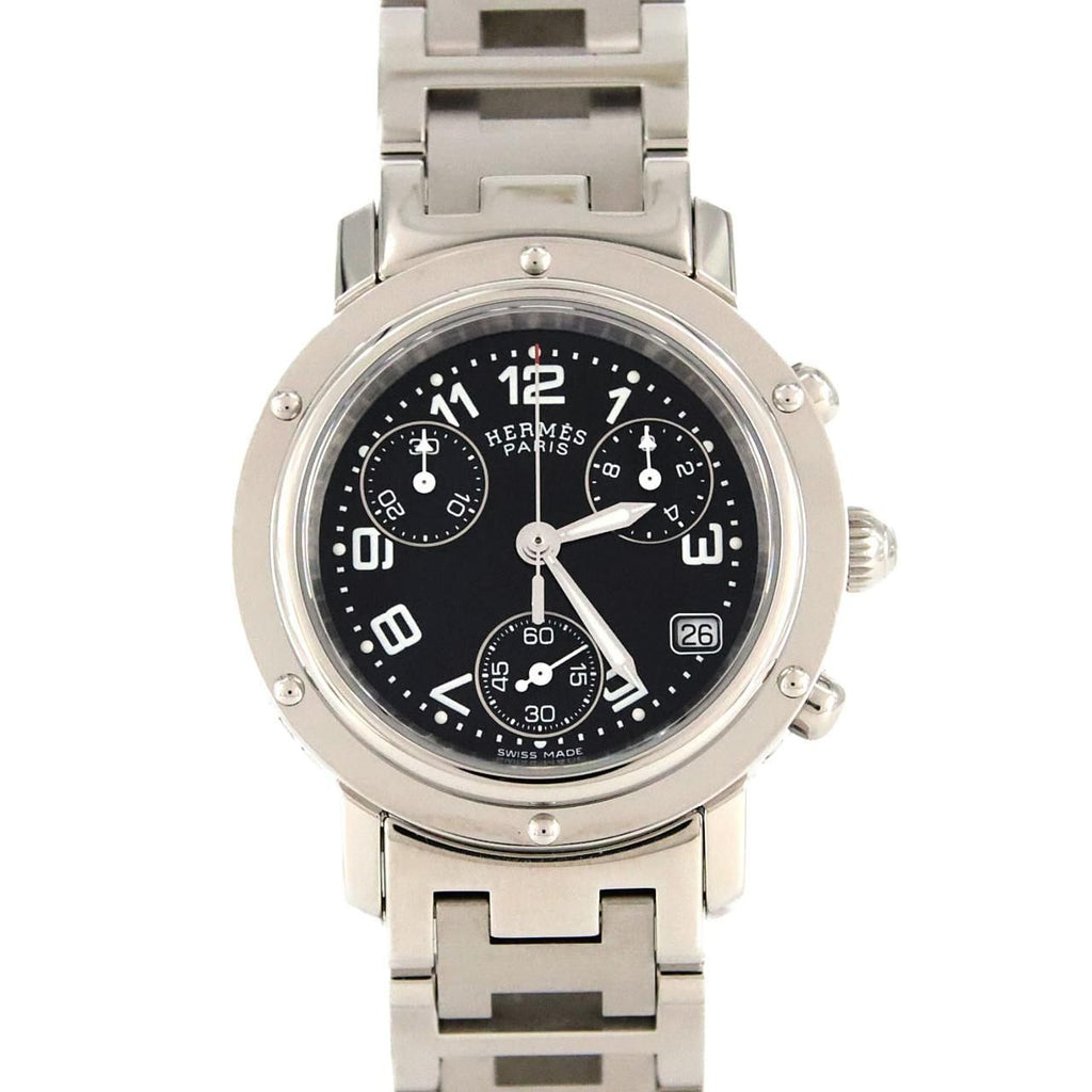 Hermes Clipper Chronograph SS Quartz Watch