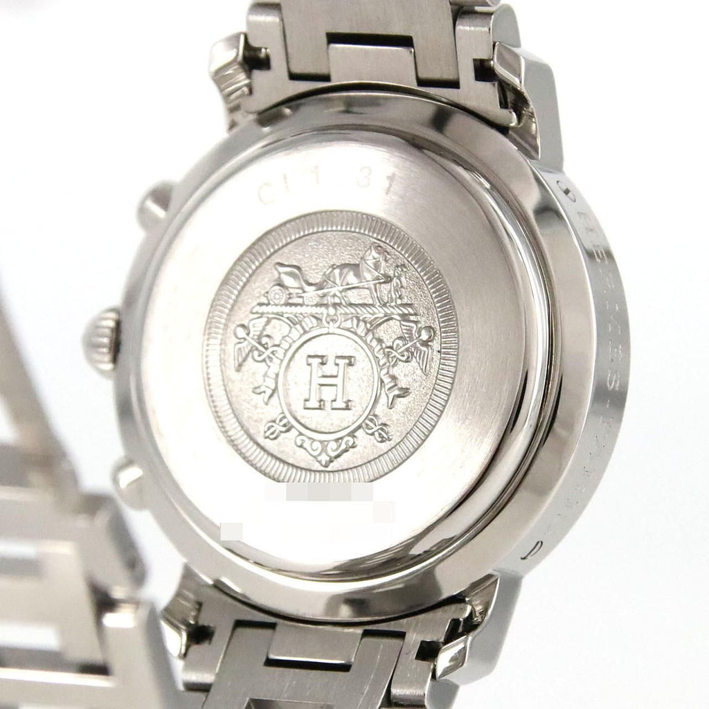 Hermes Clipper Chronograph SS Quartz Watch — view 5