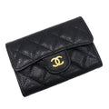 Chanel Quilted Caviar Card Case