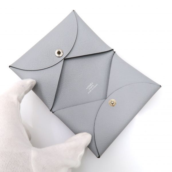 Hermes Calvi Wallet Gray — view 3
