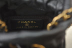 Chanel Chain Shoulder Bag Mini Cube Quilted Lambskin Black Gold — view 6