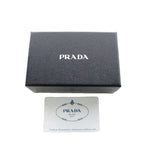 Prada Saffiano Wallet Trifold Coin Purse Leather Gray Pink — view 9