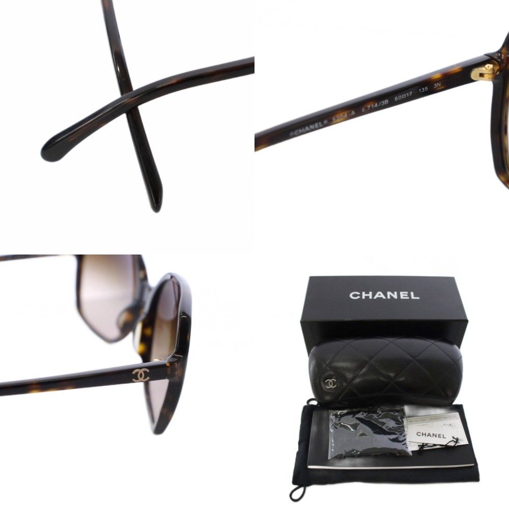 Chanel CC Logo Sunglasses Tortoiseshell Pattern Brown TK Eyewear — view 9