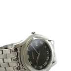 Gucci Watch Analog 3 Hand Round Face Quartz Black Dial Silver — view 5