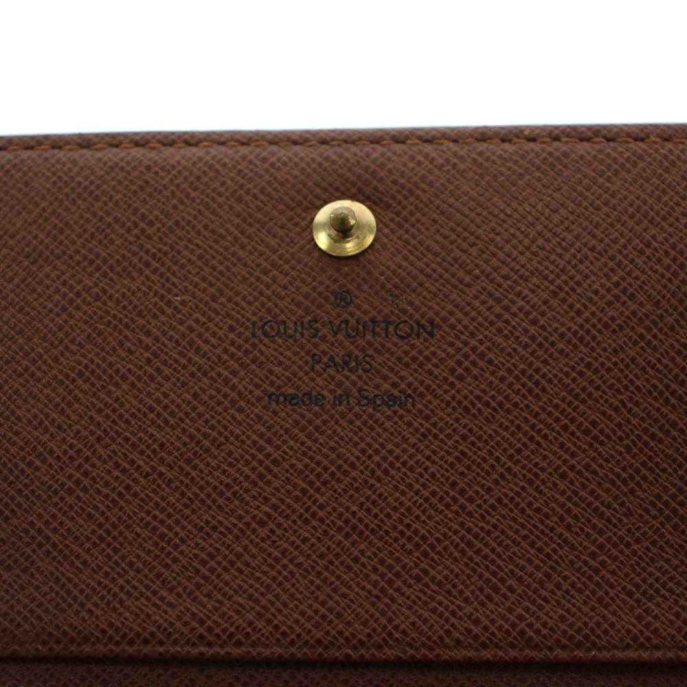 Louis Vuitton Portefeuille Tresor Monogram Wallet Bifold Coin Purse Brown — view 3