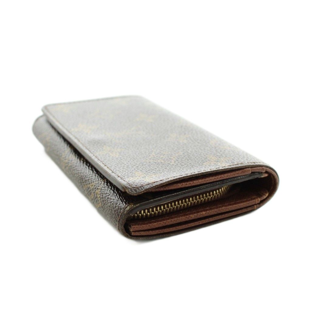 Louis Vuitton Portefeuille Tresor Monogram Wallet Bifold Coin Purse Brown — view 5