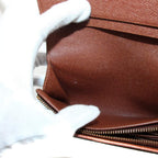 Louis Vuitton Portefeuille Tresor Monogram Wallet Bifold Coin Purse Brown — view 8