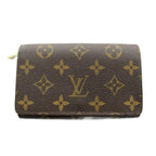 Louis Vuitton Portefeuille Tresor Monogram Wallet Bifold Coin Purse Brown