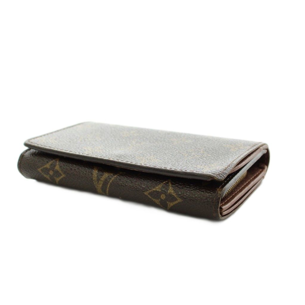 Louis Vuitton Portefeuille Tresor Monogram Wallet Bifold Coin Purse Brown — view 4