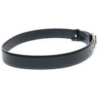 Gucci Interlocking Buckle Leather Belt Black — view 3