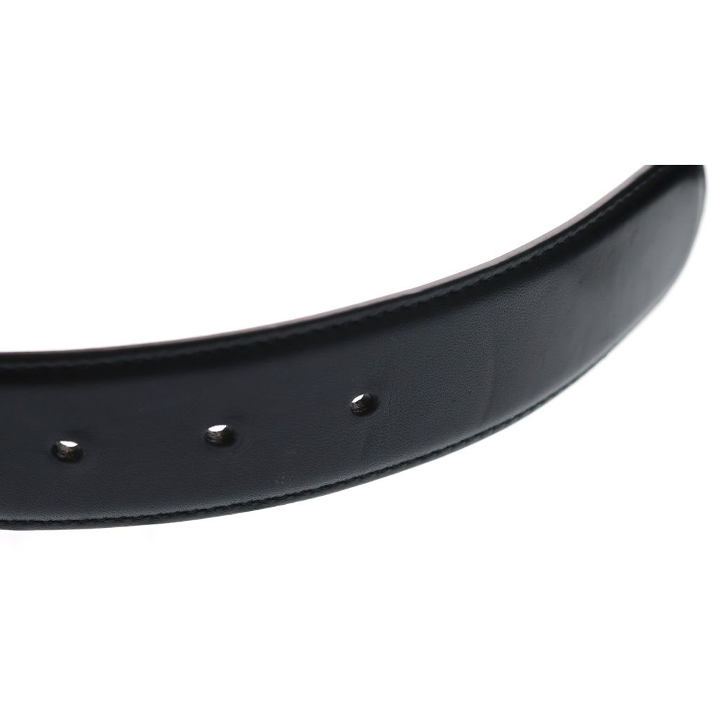 Gucci Interlocking Buckle Leather Belt Black — view 5