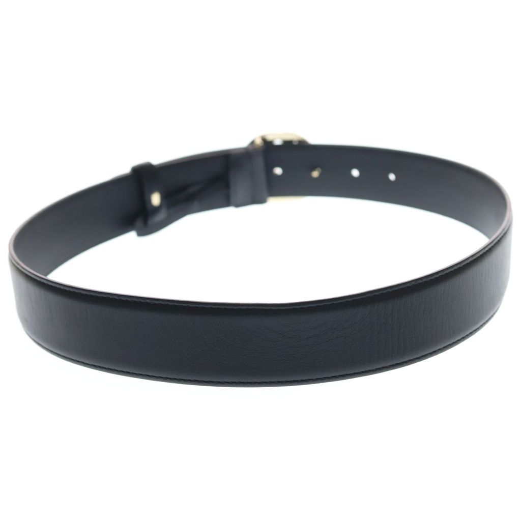 Gucci Interlocking Buckle Leather Belt Black — view 2