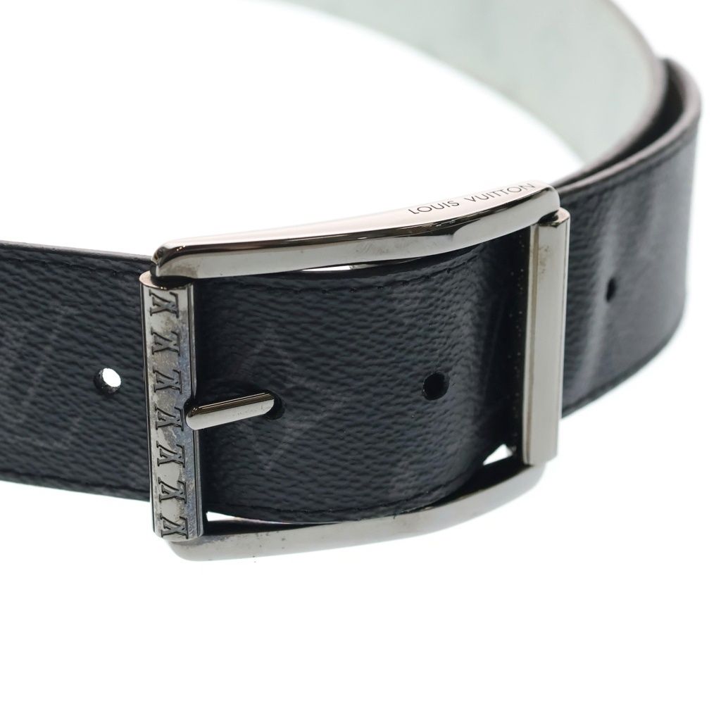 Louis Vuitton Ceinture Reverso Monogram Reversible Leather Belt White Black — view 4