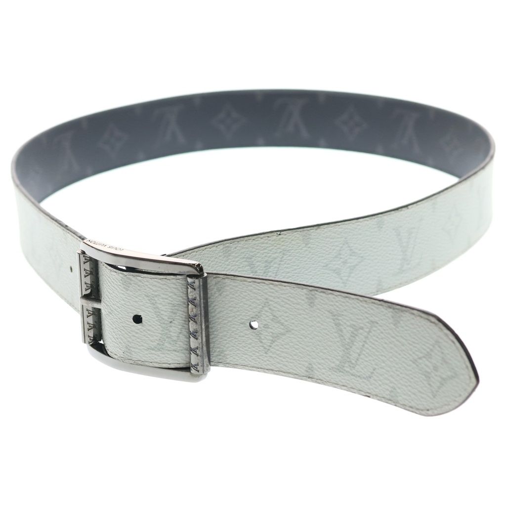Louis Vuitton Ceinture Reverso Monogram Reversible Leather Belt White Black — view 5