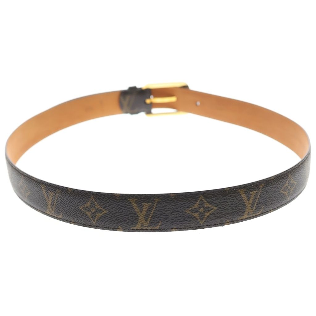 Louis Vuitton Ceinture Ellipse Monogram Leather Belt Brown Gold — view 2