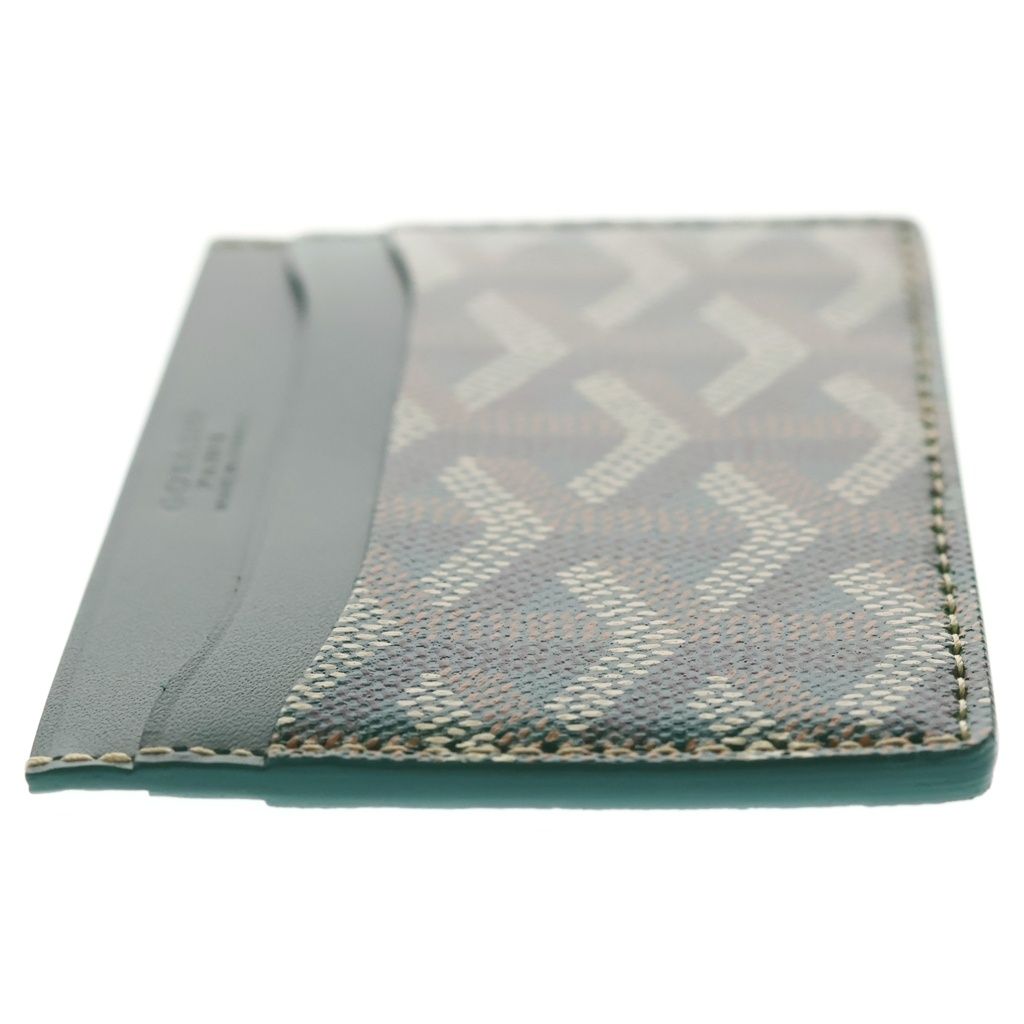 Goyard Card Case Business Holder Green Leather — view 3