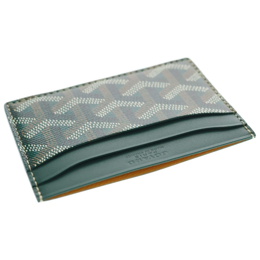 Goyard Card Case Business Holder Green Leather — view 5