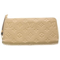 Louis Vuitton Monogram Empreinte Zippy Wallet Tourterelle Leather Beige