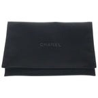 Chanel CC Logo Quilted Caviar Leather Compact Wallet Trifold Black Gold — view 6