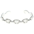 Hermes Chaine D'ancre Bangle Bracelet Silver