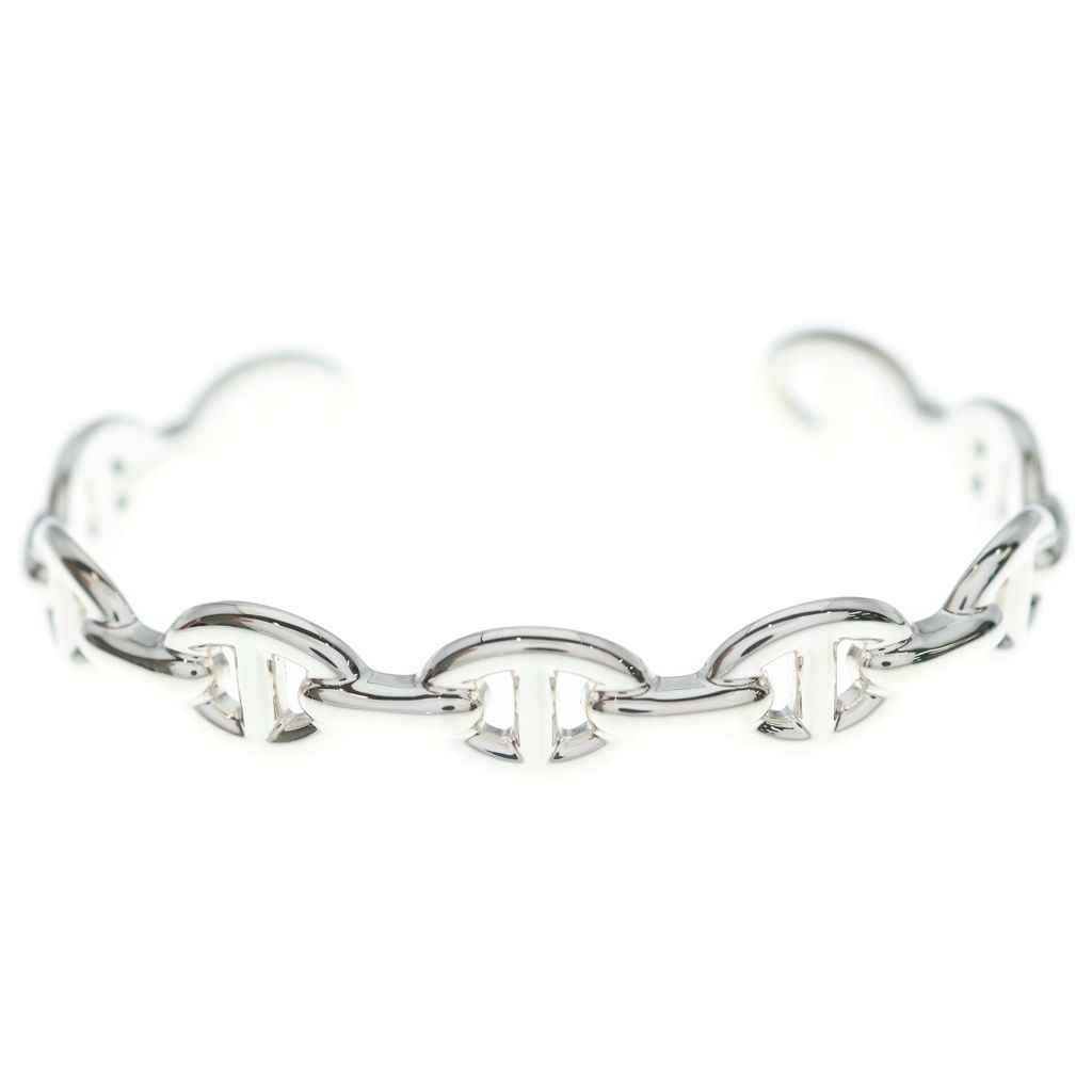 Hermes Chaine D'ancre Bangle Bracelet Silver