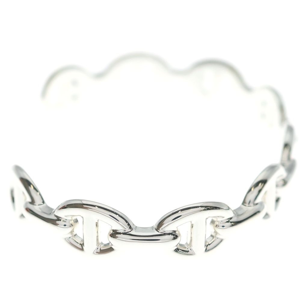 Hermes Chaine D'ancre Bangle Bracelet Silver — view 3