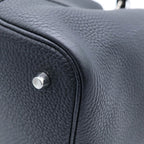Hermes Picotin Lock MM Taurillon Clemence Silver Handbag Black — view 5