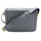 Saint Laurent Paris Solferino Small Mini Shoulder Bag Gray Leather Gold — view 2