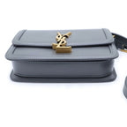 Saint Laurent Paris Solferino Small Mini Shoulder Bag Gray Leather Gold — view 4