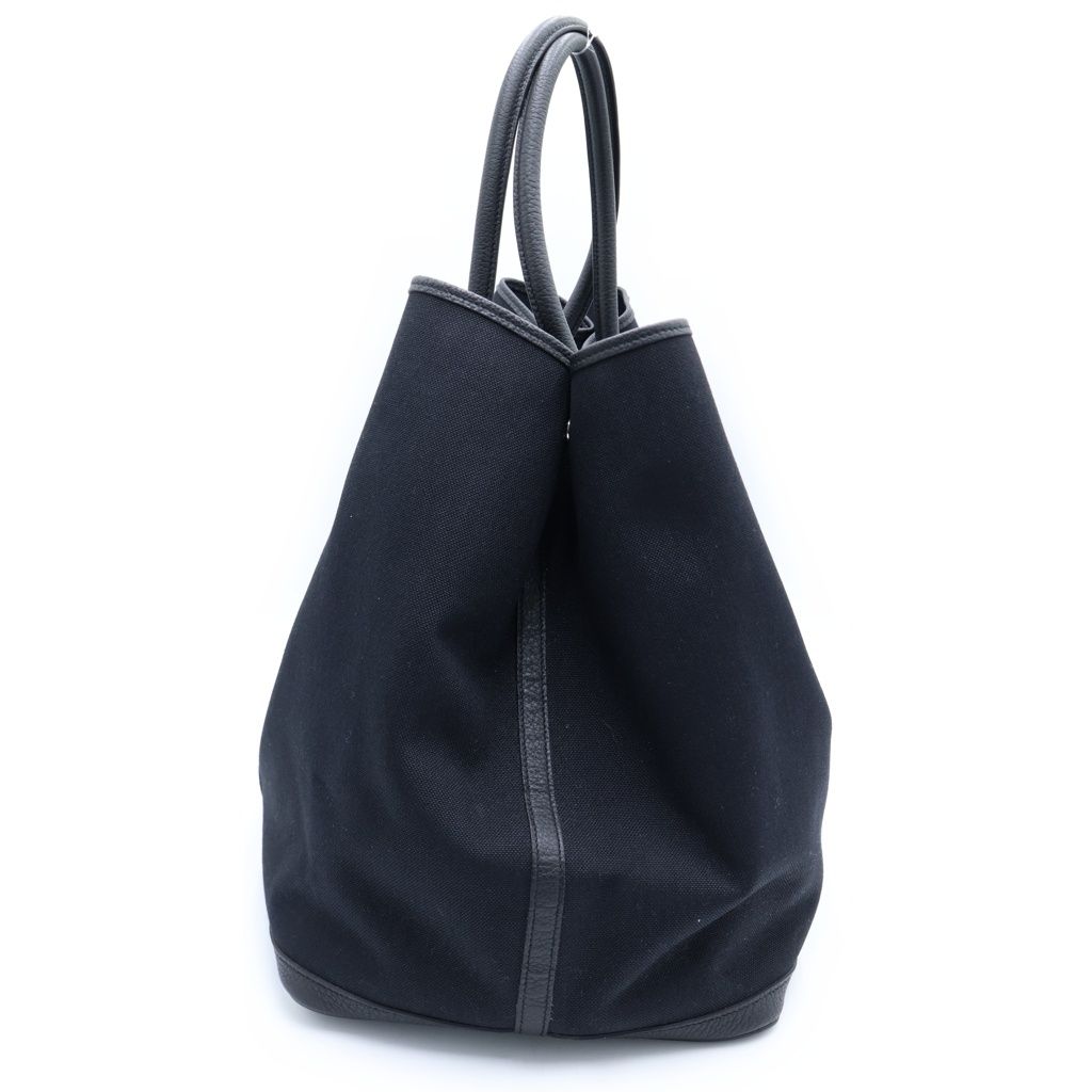 Hermes Garden Party GM Toile Ash Negonda Tote Black — view 3
