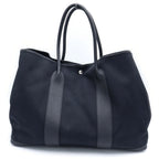 Hermes Garden Party GM Toile Ash Negonda Tote Black