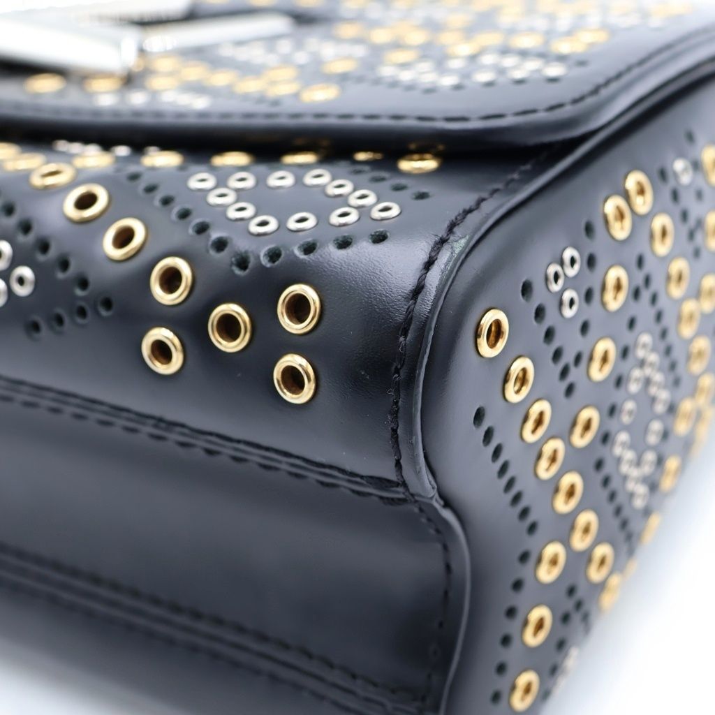 Louis Vuitton Epi Twist MM 2-Way Chain Shoulder Bag Black Leather Silver — view 5