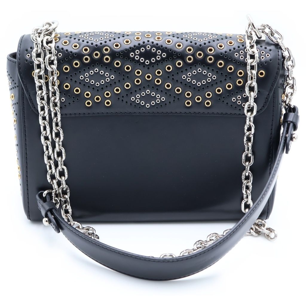 Louis Vuitton Epi Twist MM 2-Way Chain Shoulder Bag Black Leather Silver — view 2