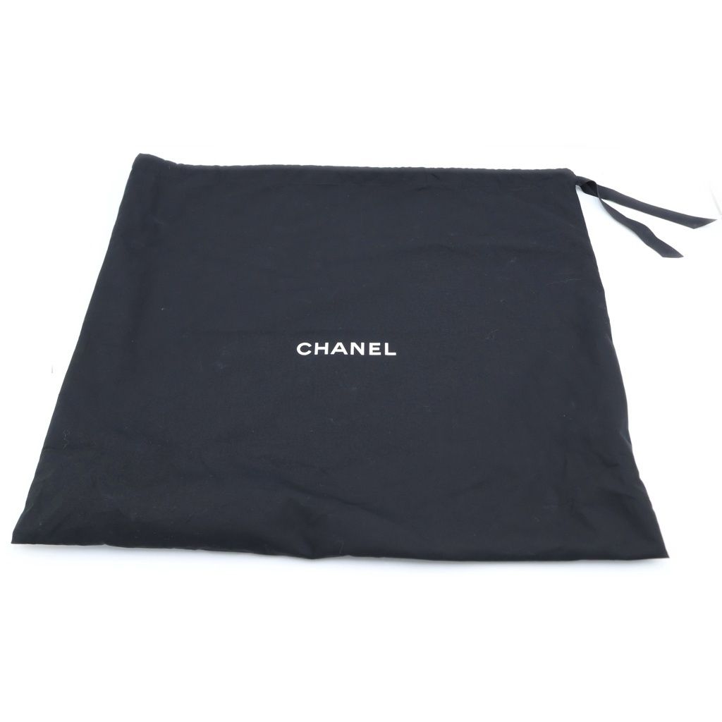 Chanel Deauville GM Canvas Leather Silver 2-Way Chain Tote Plate Pink — view 8