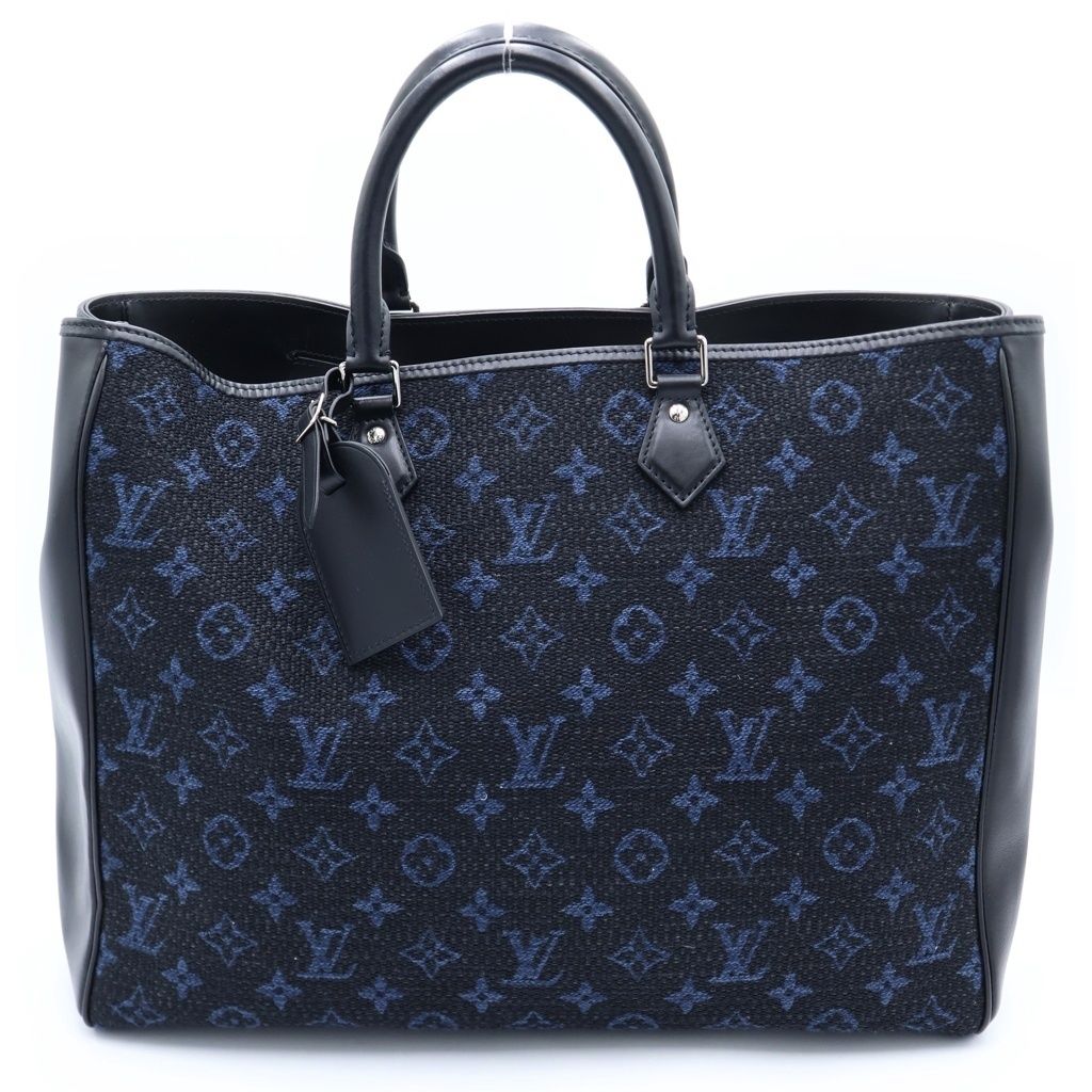 Louis Vuitton Monogram Grand Sac Jacquard Leather Tote Black