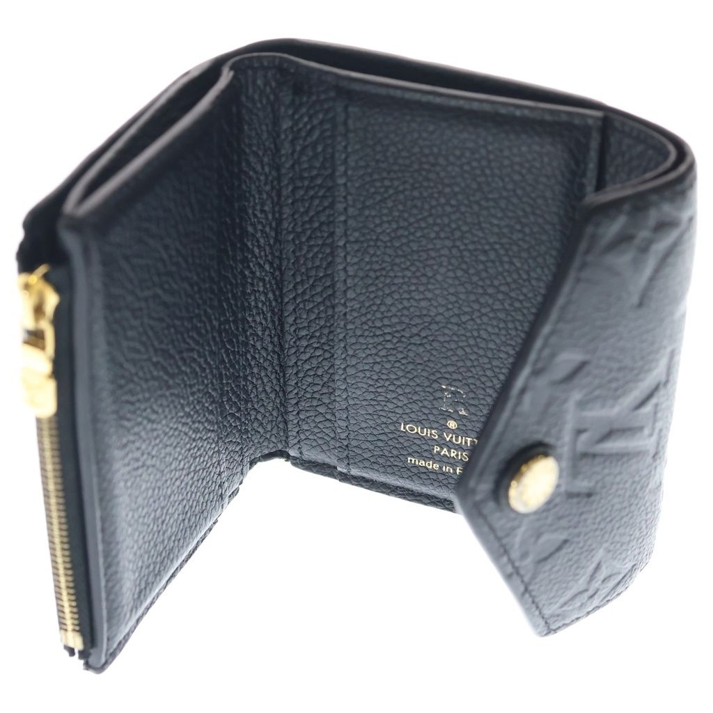 Louis Vuitton Empreinte Portefeuille Zoe Leather Wallet Trifold Gold Black — view 5