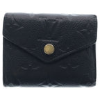 Louis Vuitton Empreinte Portefeuille Zoe Leather Wallet Trifold Gold Black